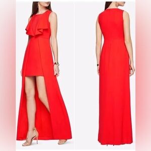 Stunning NWT BCBG MaxAzria Classy Tanika Red High Low Maxi Dress Cocktail‎ Sexy
